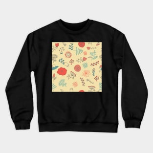 Elegance Seamless pattern with flowers, vector floral illustration in vintage style Crewneck Sweatshirt